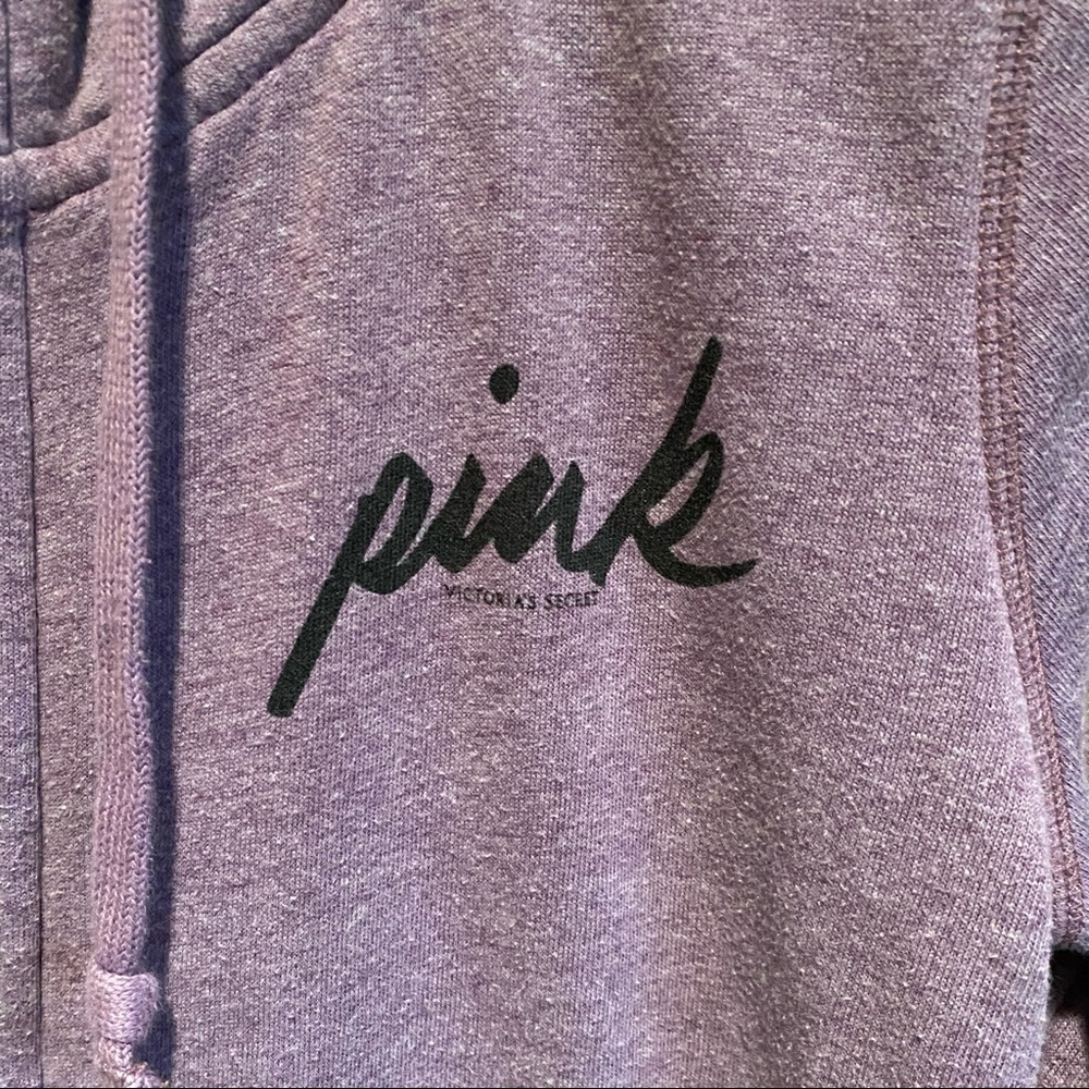 Pink Victoria’s Secret Zip Up Hoodie Purple Small - Picture 2 of 4